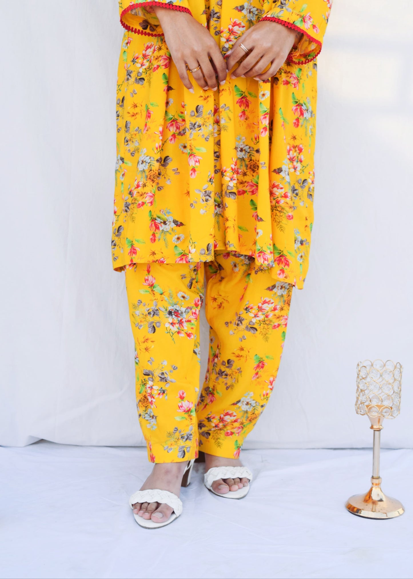 Yellow | Printed Linen 2 PCs (Stitched) | Winter' 24