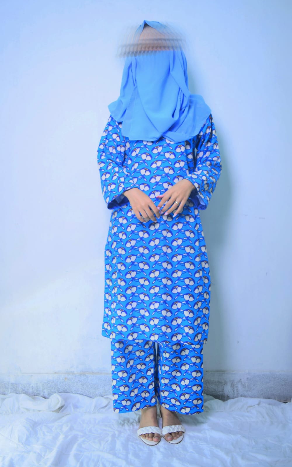 Blue | Printed Khaddar 2 PCs (Stitched) | Winter' 24