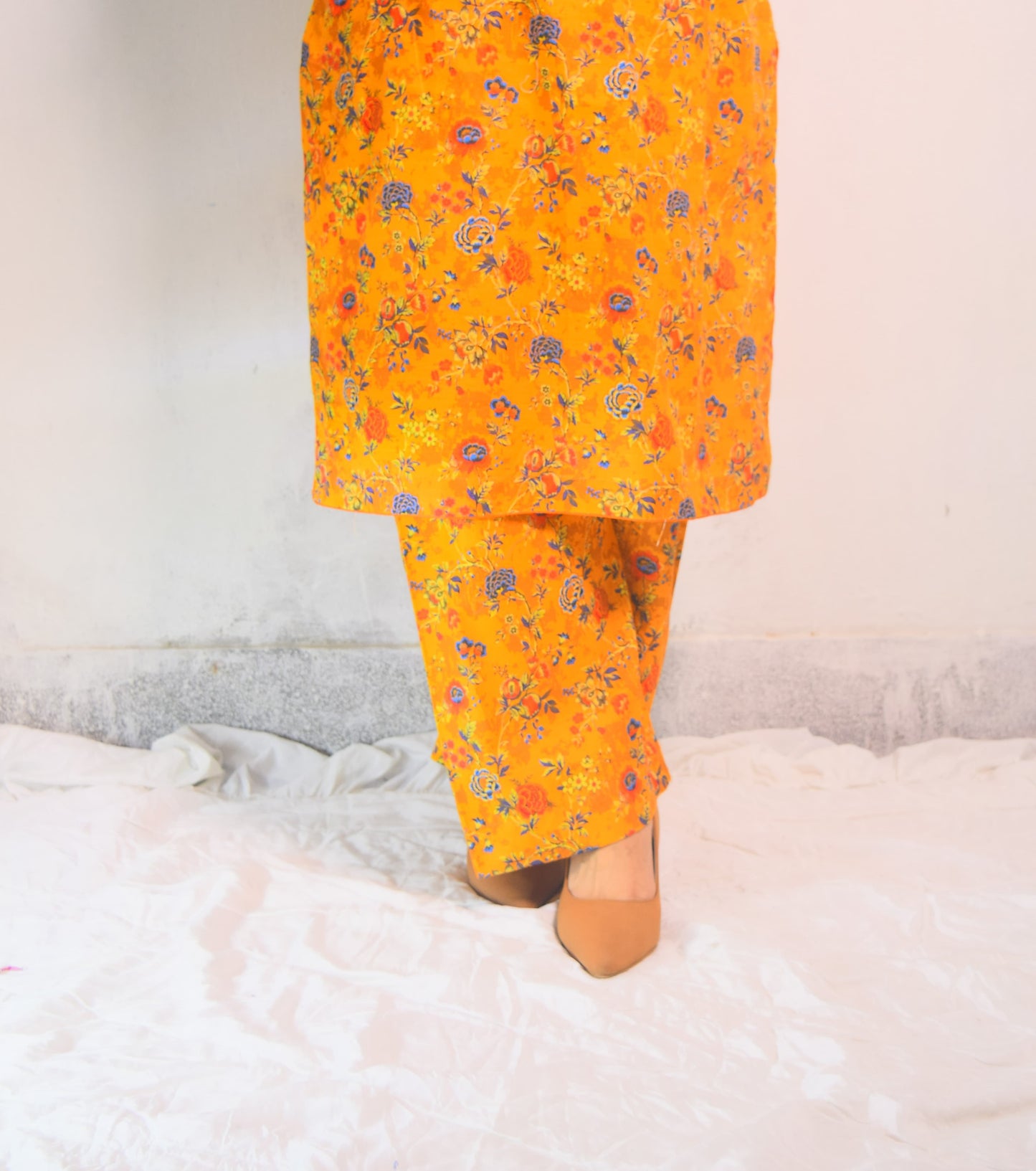 Orange | Printed Khaddar 2 PCs (Stitched) | Winter' 24