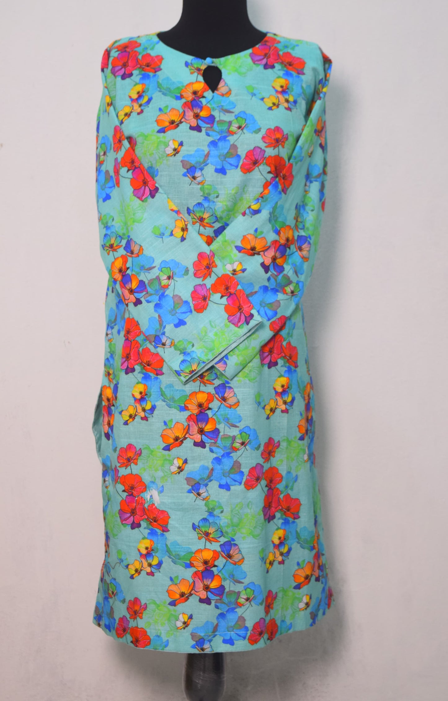 Sea Green Floral | Printed Khaddar 2 PCs (Stitched) | Winter' 24