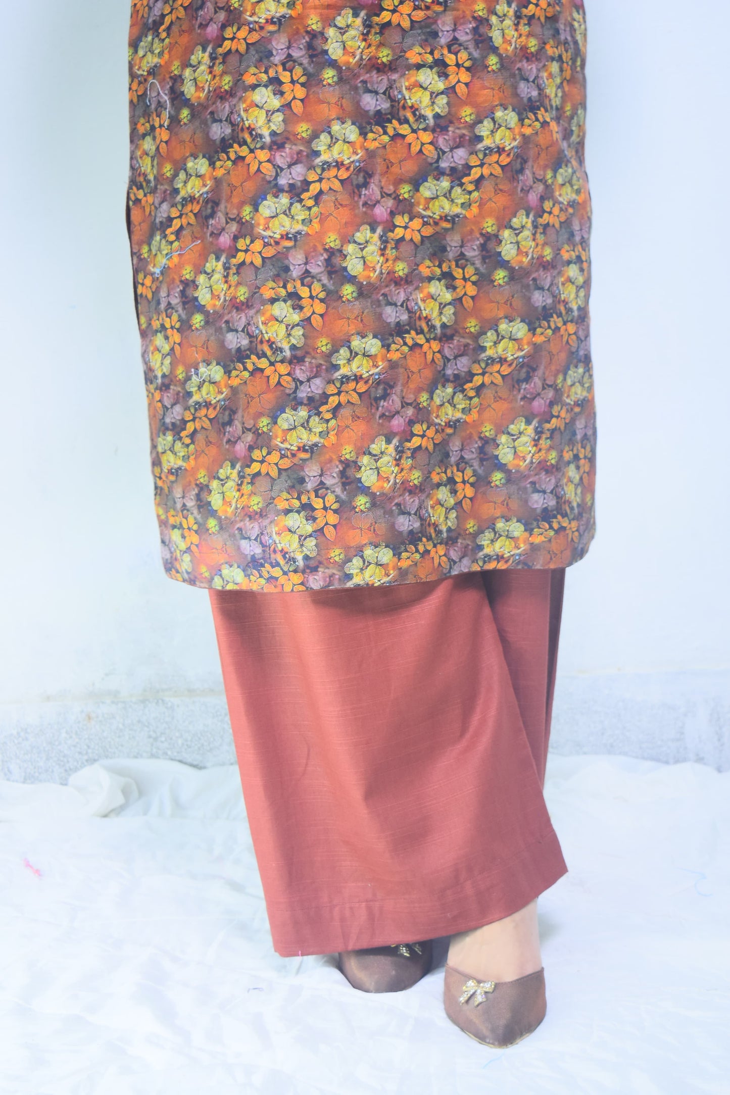 Brown | Printed Khaddar 2 PCs (Stitched) | Winter' 24